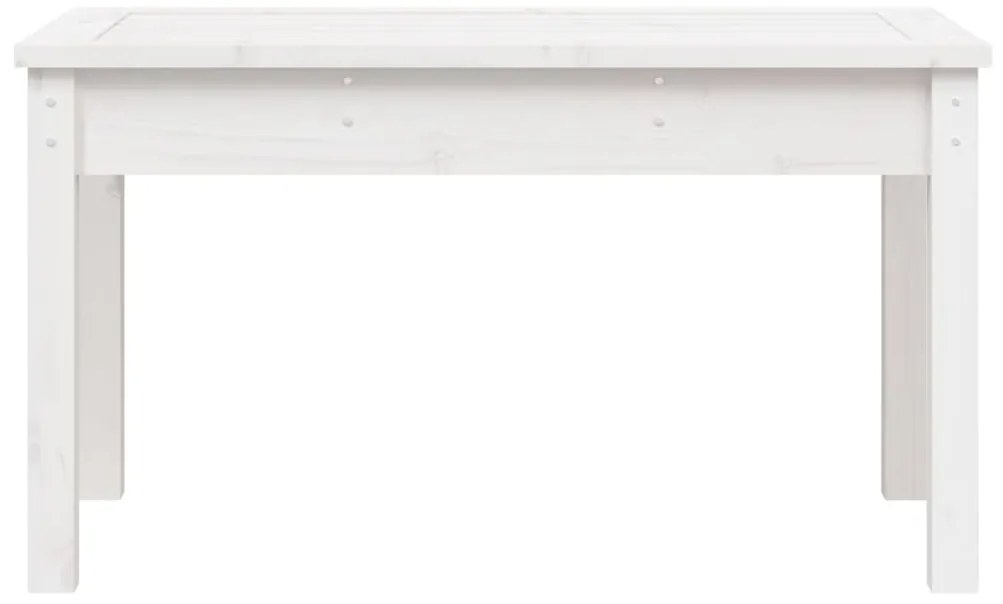 Banco de jardim 80x44x45 cm madeira de pinho maciça branco
