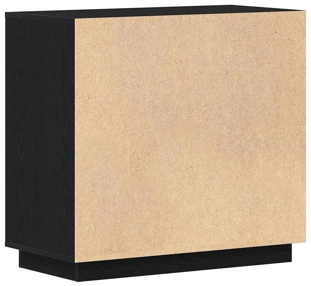 Buffet vidaXL Preto Carvalho 80x34x75 cm Madeira Engenharia