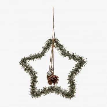 Corona Decorativa De Natal Em Forma De Estrela Hoku Verde Escuro - Sklum