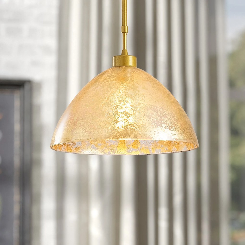 Candeeiro Chandelier Bergama – Dourado – 34 cm de Diâmetro x 85 cm de