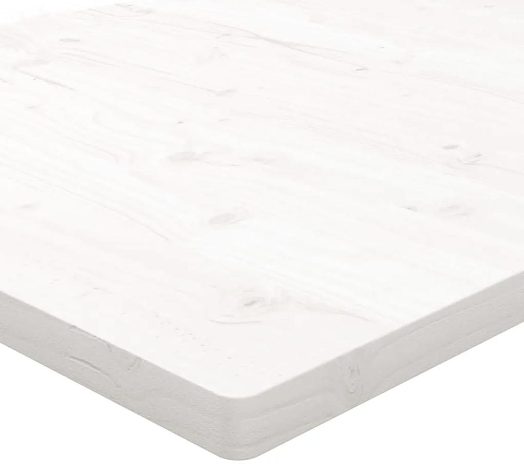 Tampo de mesa quadrado 90x90x2,5 cm pinho maciço branco