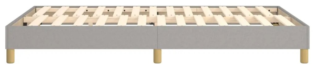 Estrutura de cama sem colchão 120x200 cm tecido cinzento-claro