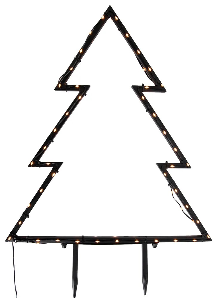 Projetor de Natal Árvore Preto 54cm incl. LED IP44 - Kas
