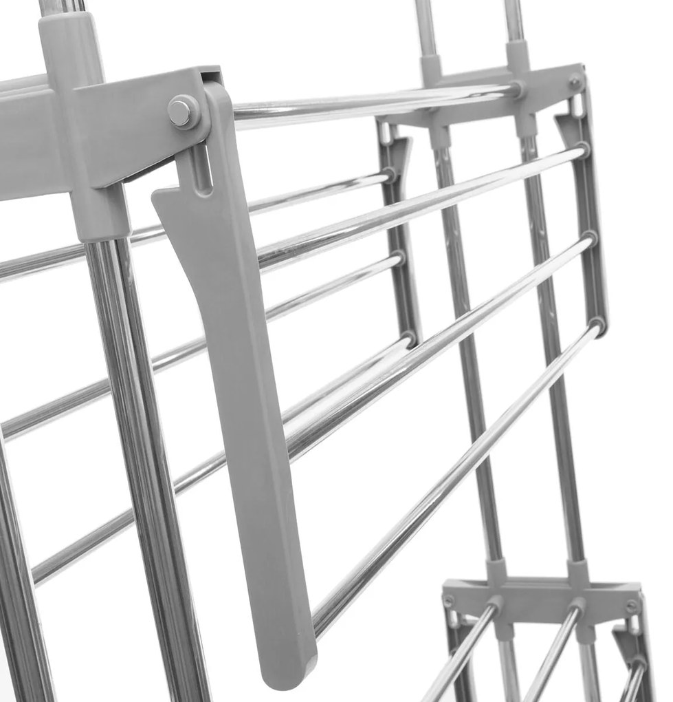 Estendal Dobrável Vertical com Rodas Folver InnovaGoods 24 Barras