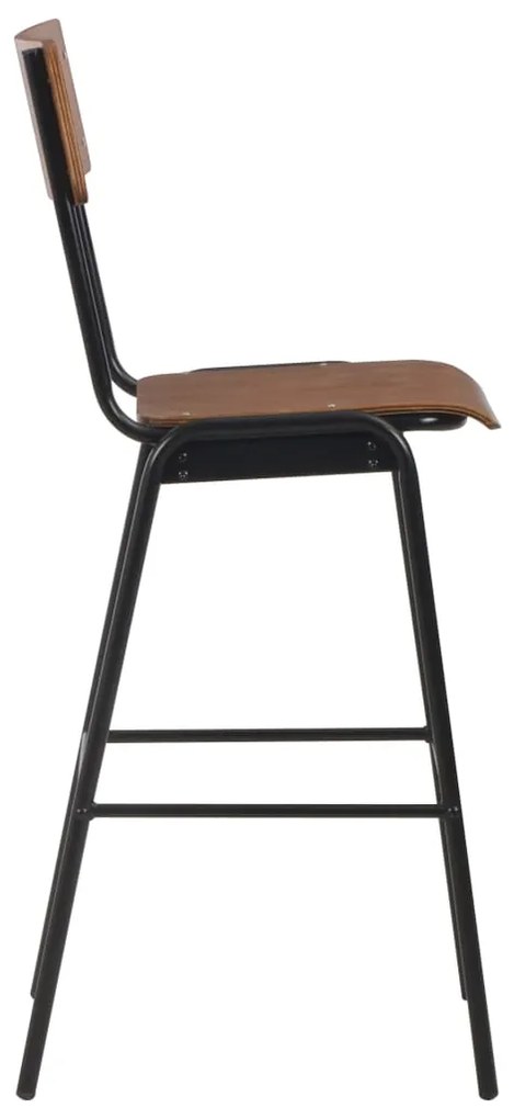 3 pcs conjunto de bar em aço castanho e preto
