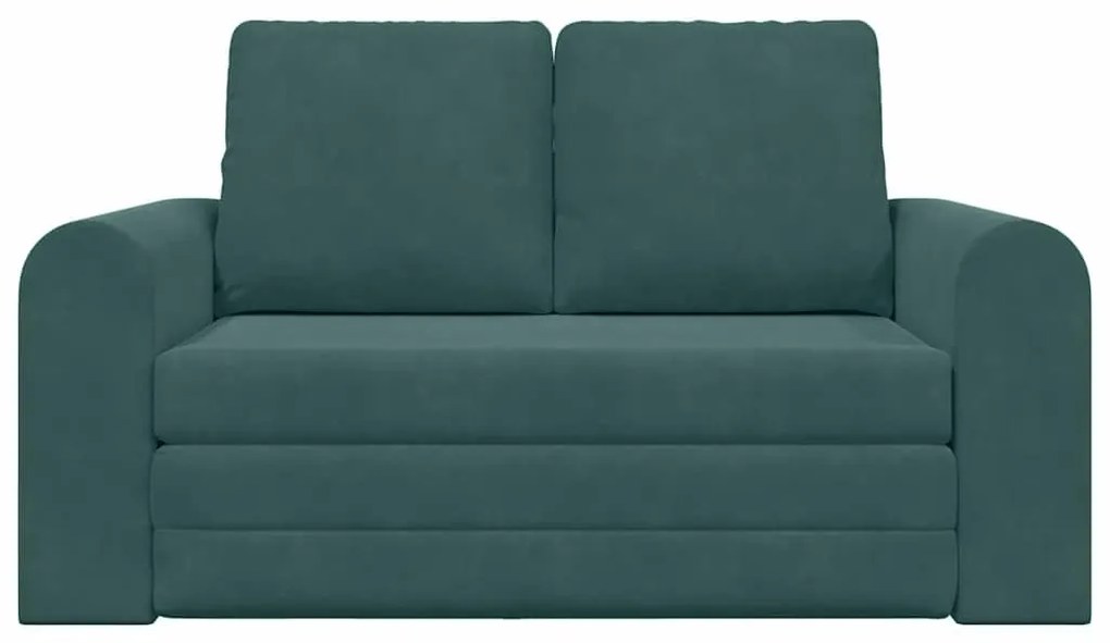 Sofá Cama 2 em 1 Verde Escuro 148x71x83 cm em Veludo