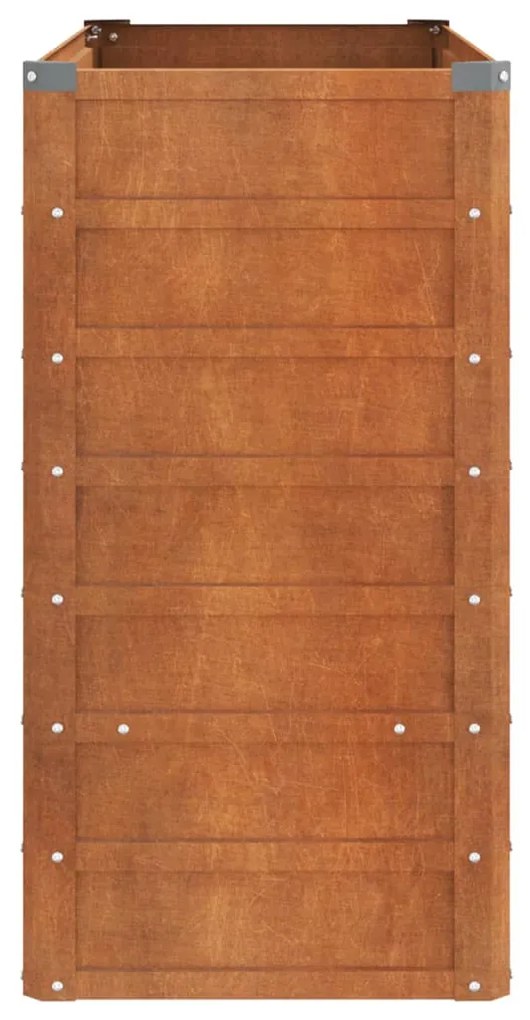 Canteiro de jardim 100x40x77 cm aço corten cor enferrujado