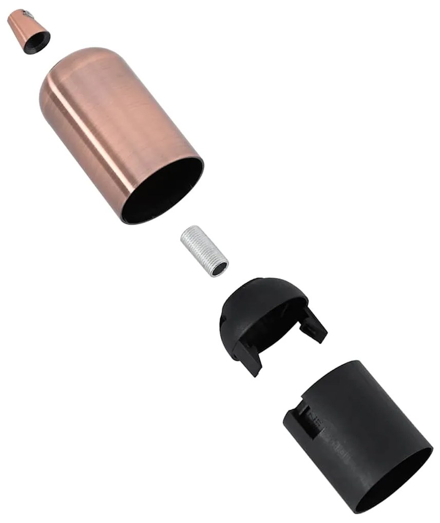 Casquilhos de lâmpadas 2 pcs Bronze vermelho E27