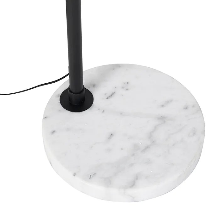 Candeeiro de arco moderno preto com branco ajustável - XXL