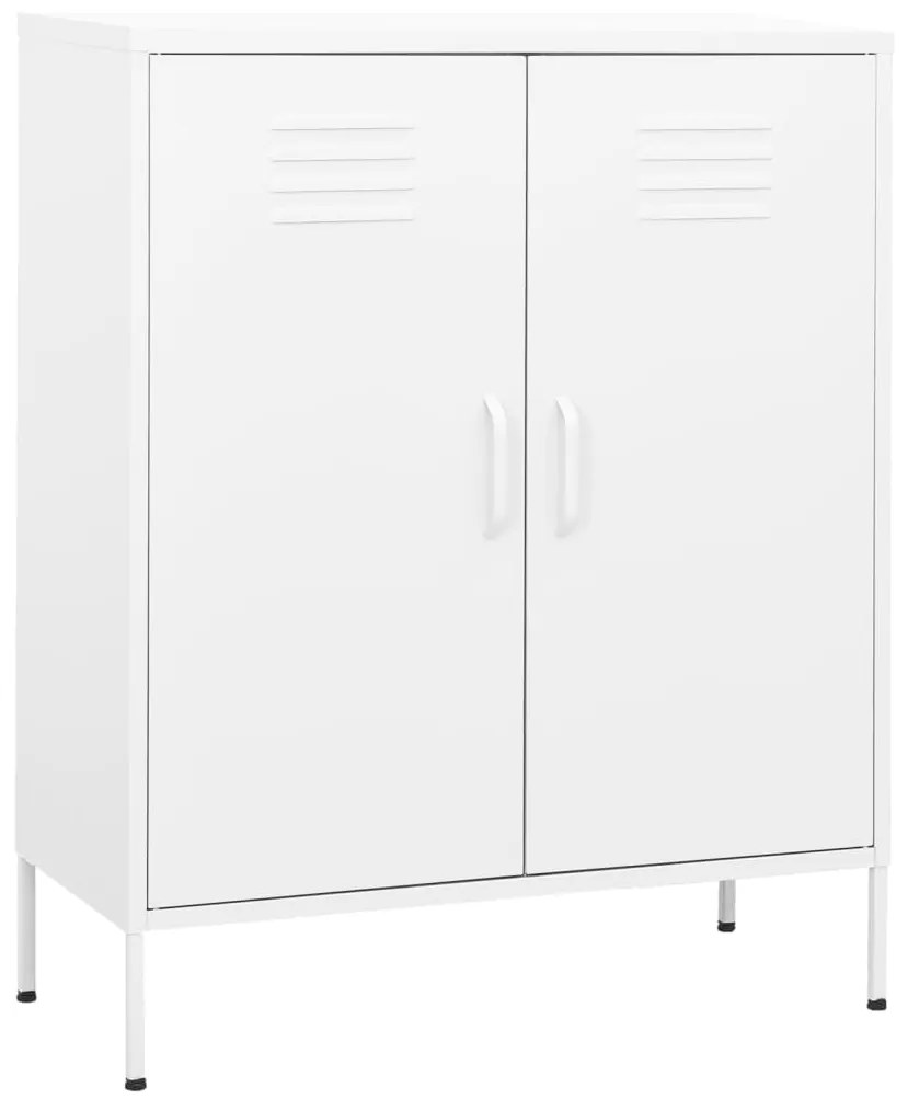 Armário de arrumação aço 80x35x101,5 cm branco