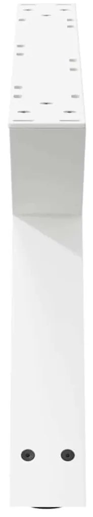 Pés para mesa de centro 2 peças, branco, 70x(30-31,3) cm, aço