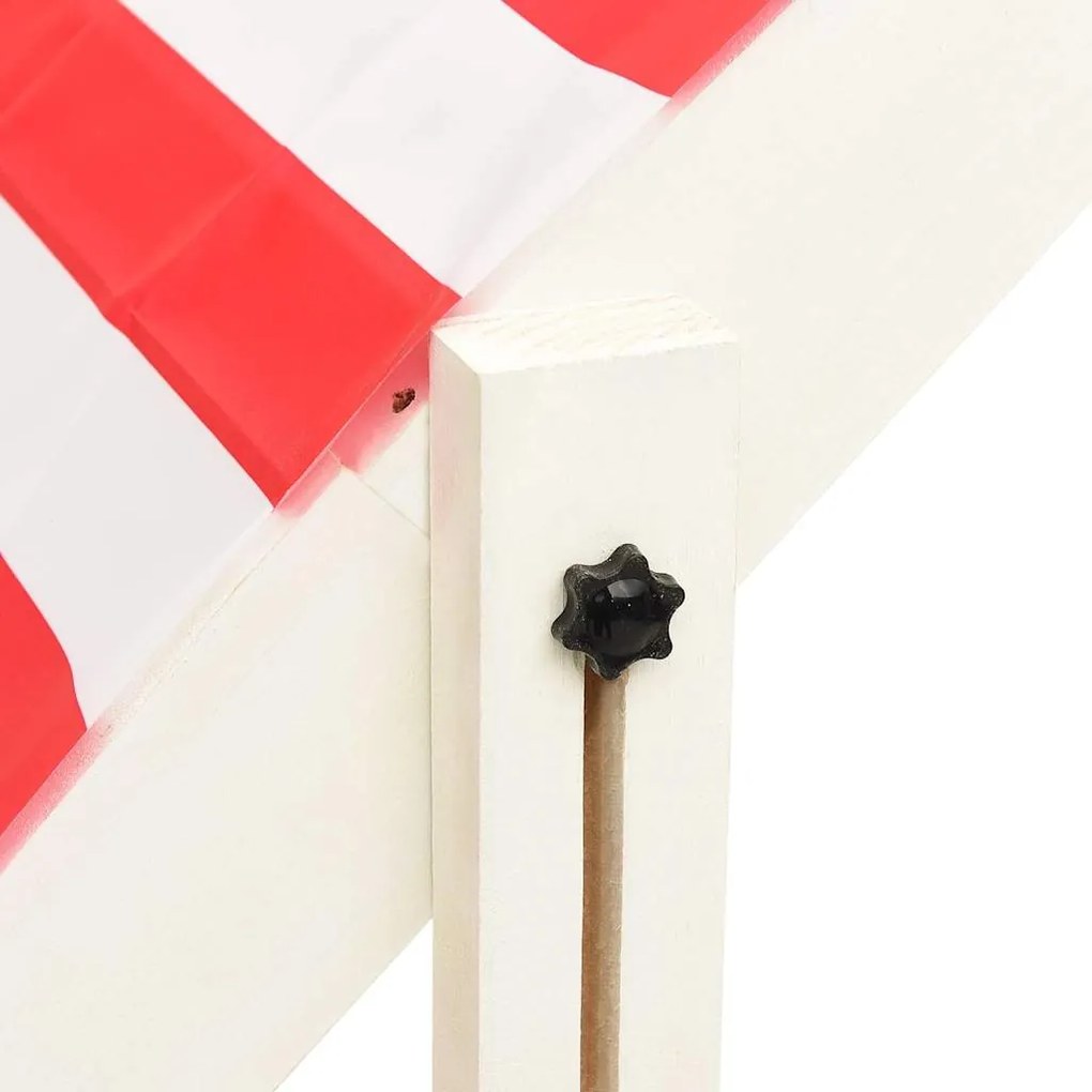Caixa de areia c/ telhado ajustável abeto UV50 branco/vermelho