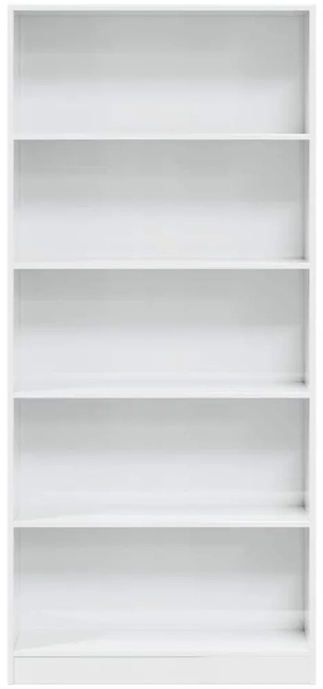 Estante 80x24x176 cm derivados de madeira branco brilhante