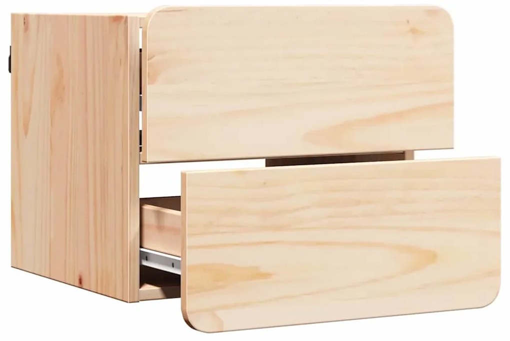 Mesa-de-cabeceira com gaveta 2 pcs Castanho 39 x 34 x 33 cm