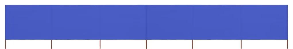 Para-vento com 6 painéis em tecido 800x80 cm azul-ciano
