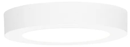 Conjunto de 6 focos embutidos ou de superfície brancos 14 cm incl. LED Dimmer de 3 níveis para quente - Trans