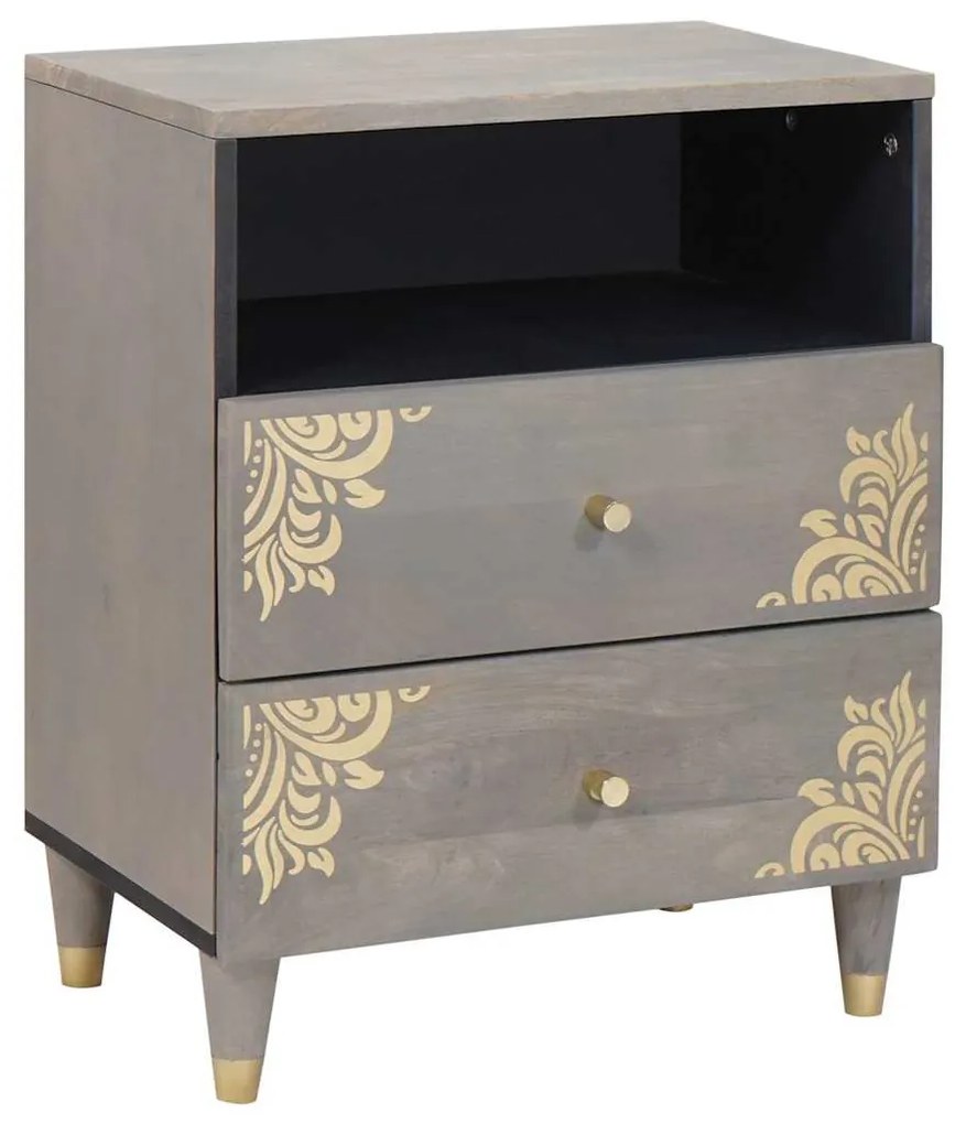 vidaXL Armário de Cabeceira com gaveta Cinzeto 50 x 33 x 62 cm