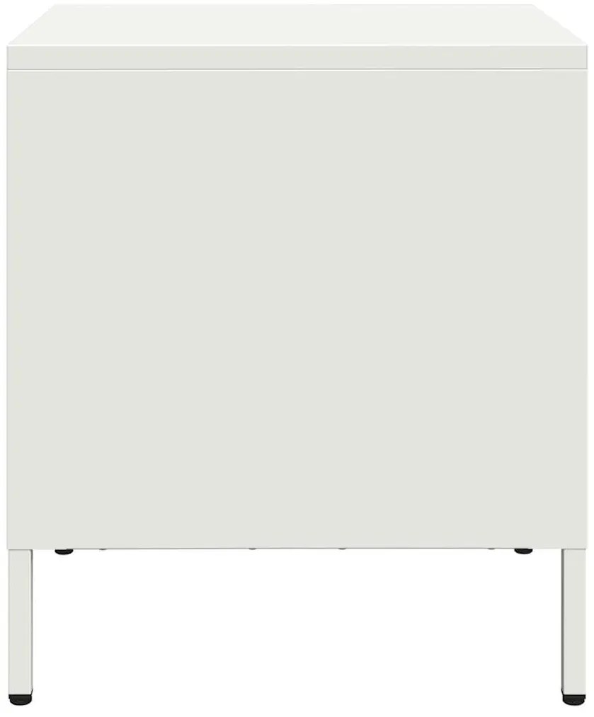 Mesa de cabeceira 35x39x43,5 cm aço branco