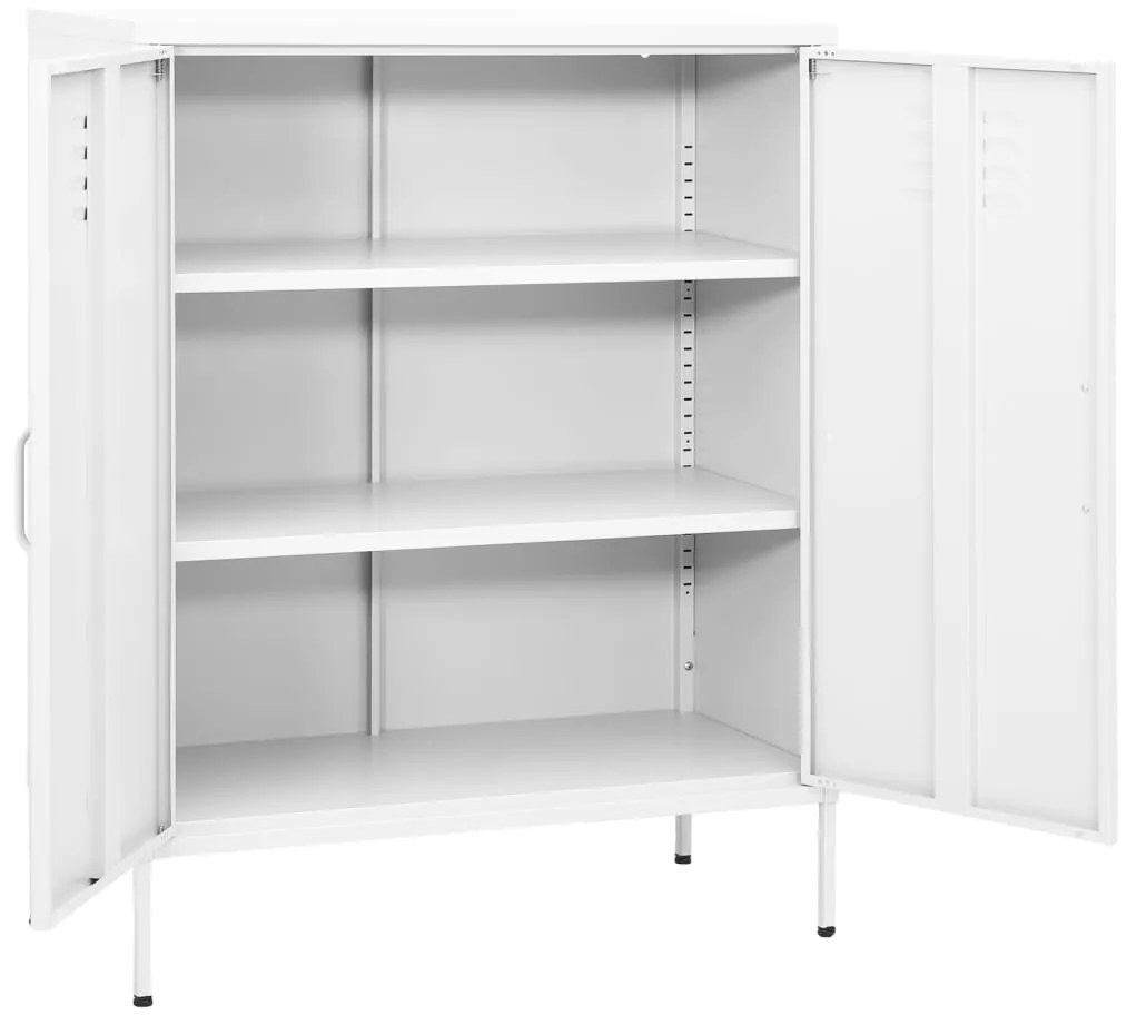 Armário de arrumação aço 80x35x101,5 cm branco