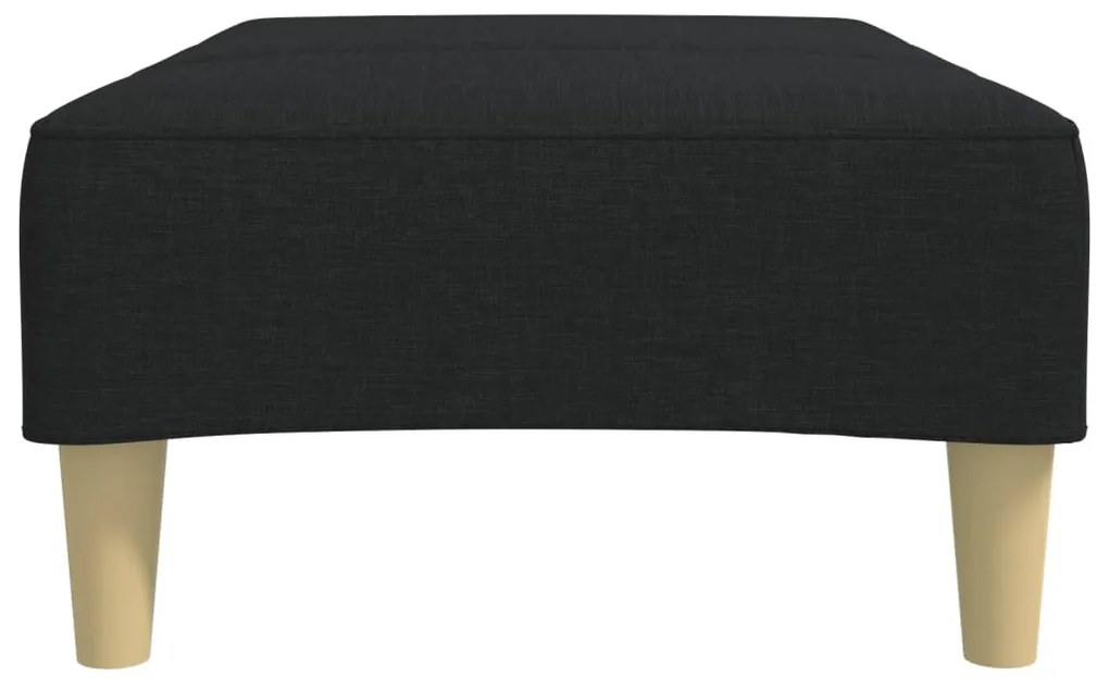 Apoio de pés 77x55x31 cm tecido preto