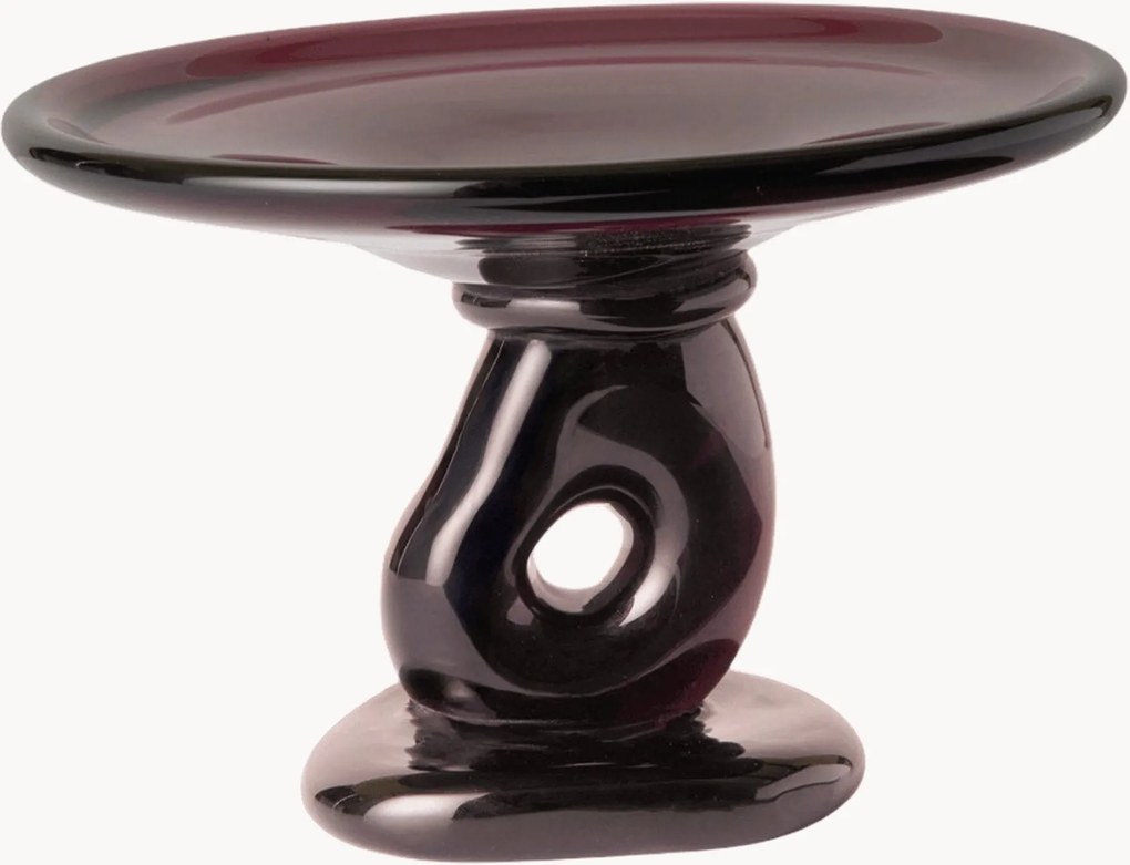 Prato para bolos de vidro artesanal Damo