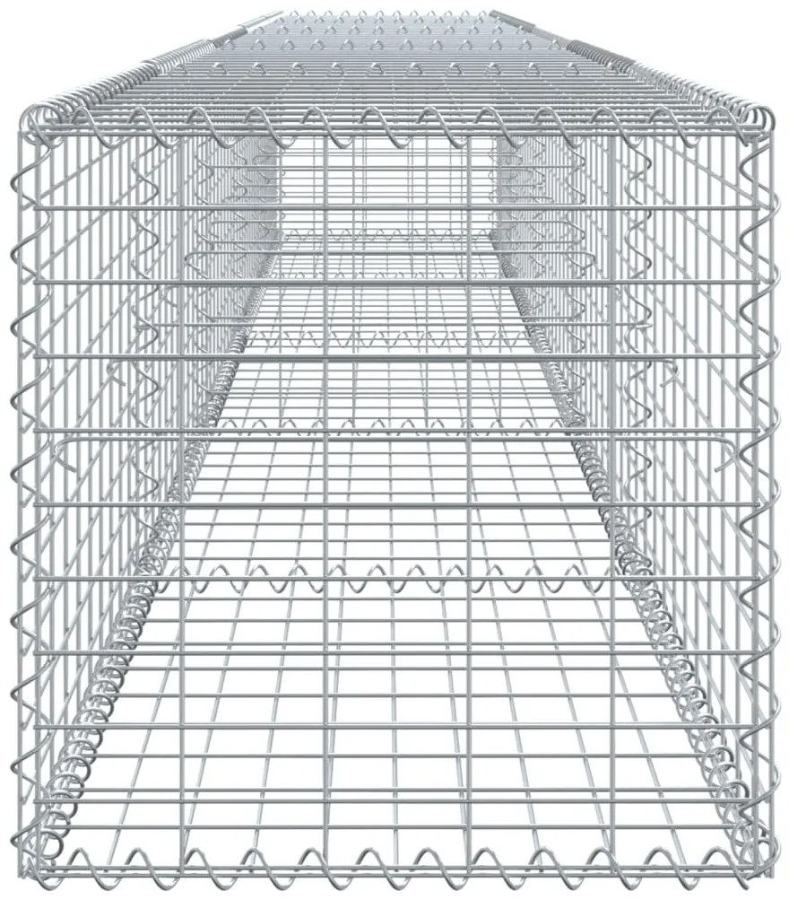 Cesto gabião com cobertura 500x50x50 cm ferro galvanizado