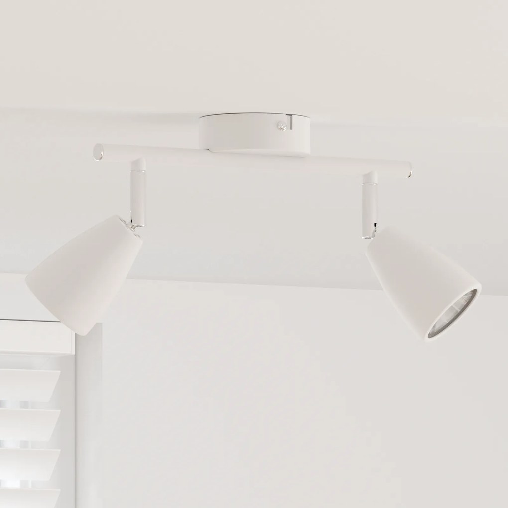 vidaXL Spotlight de Teto 2 Way Adjustable White GU10
