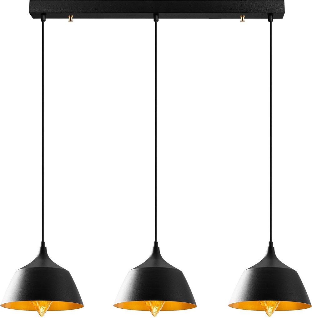 Candeeiro de Teto Dodo – Preto – 95 x 25 cm