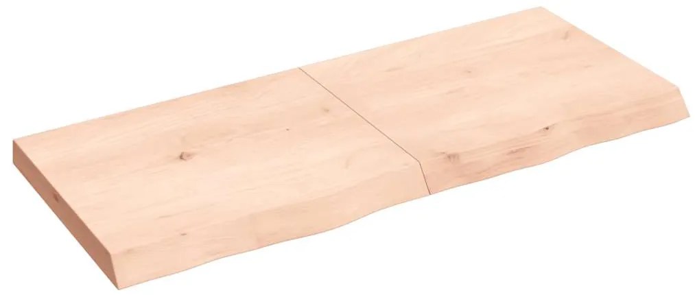 Prateleira de parede 120x50x(2-6)cm carvalho maciço não tratado