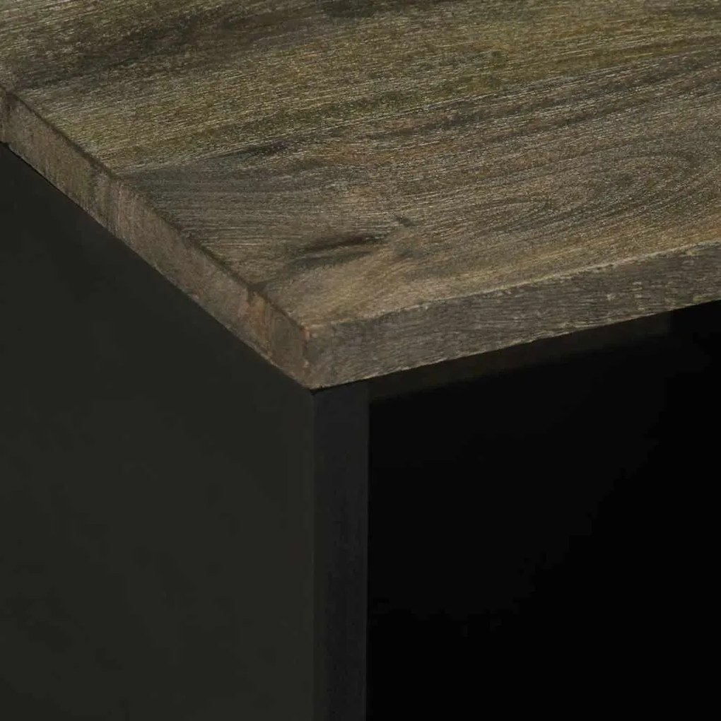 Mesa de centro 80x50x40 cm madeira de mangueira maciça preto