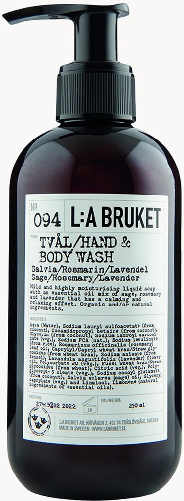 Sabonete líquido para as mãos e corpo Anya (sálvia, alecrim, lavanda)