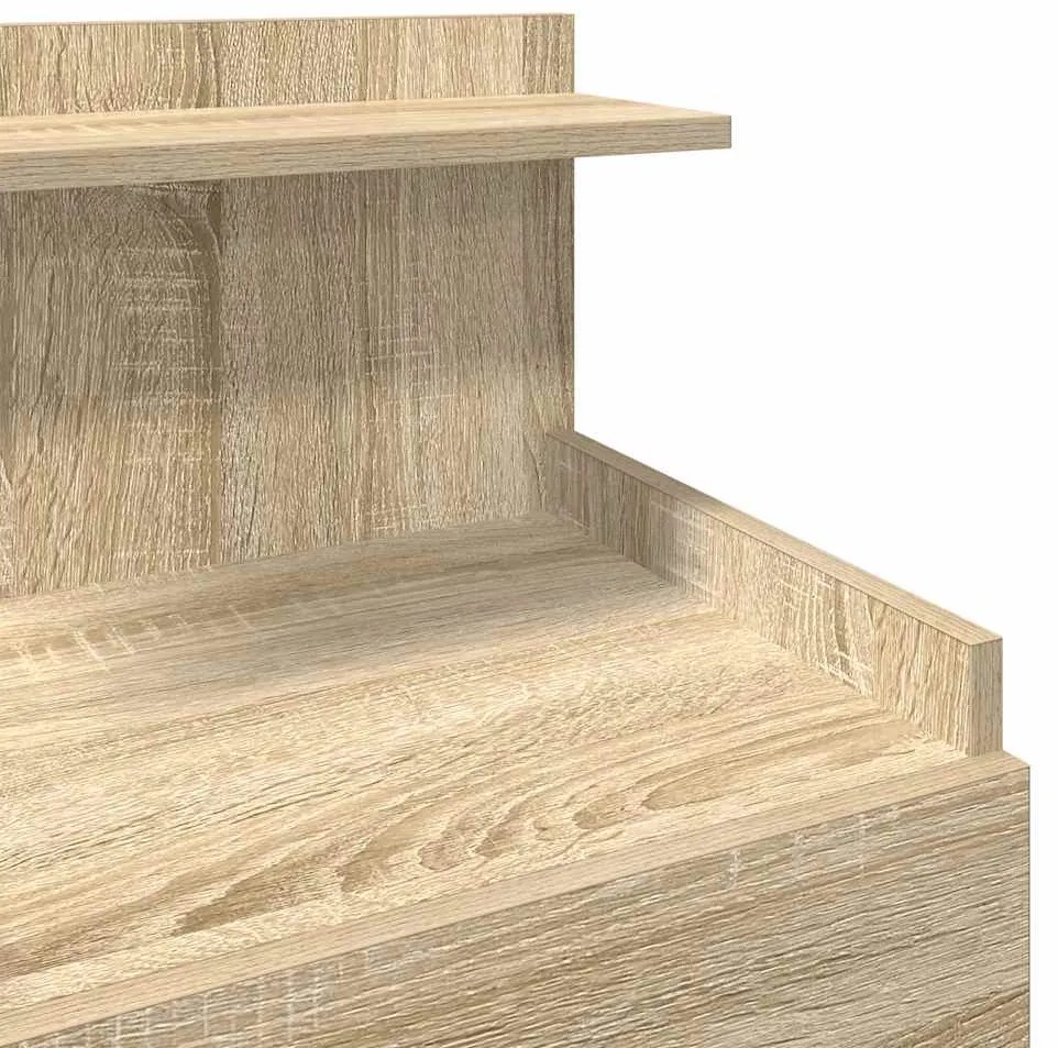 Mesa de cabeceira com 2 gavetas Carvalho Sonoma 40x36,5x62 cm