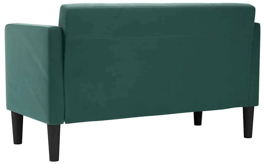 Sofá-luvas 111 cm veludo verde-escuro