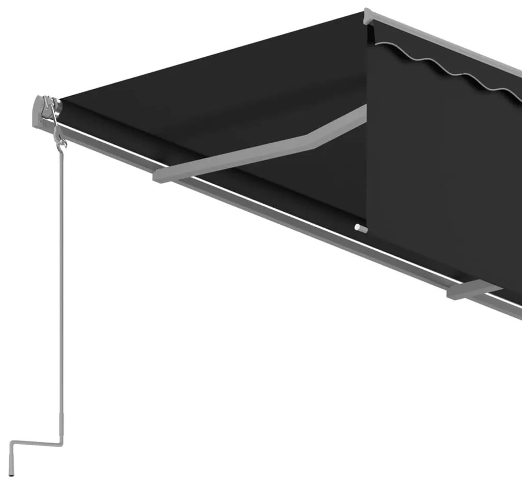 Toldo retrátil automático com estore 3,5x2,5 m antracite