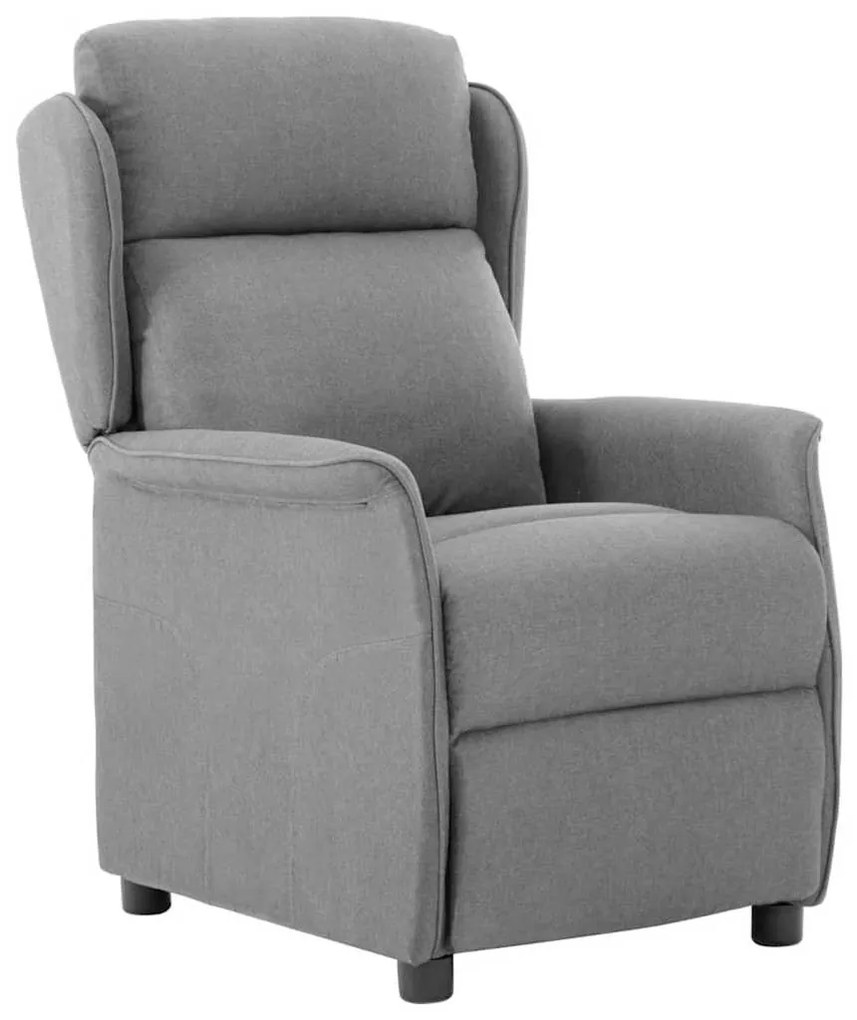 vidaXL Poltrona reclinável Cinzento-claro 66.5 x 94 x 101.5 cm