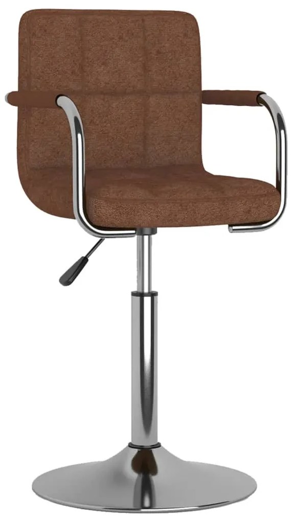 vidaXL Cadeira de jantar tecido castanho