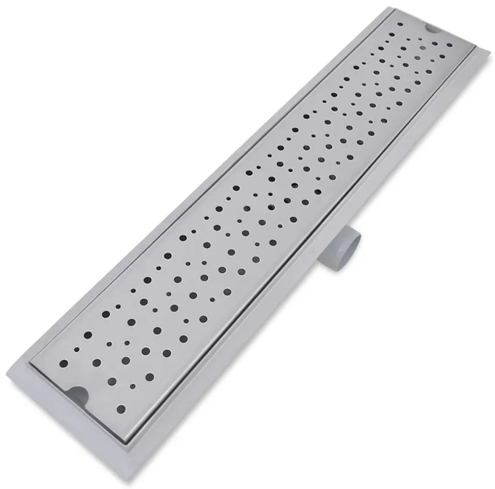 Dreno de chuveiro linear 2 pcs bolhas 630x140 mm aço inoxidável