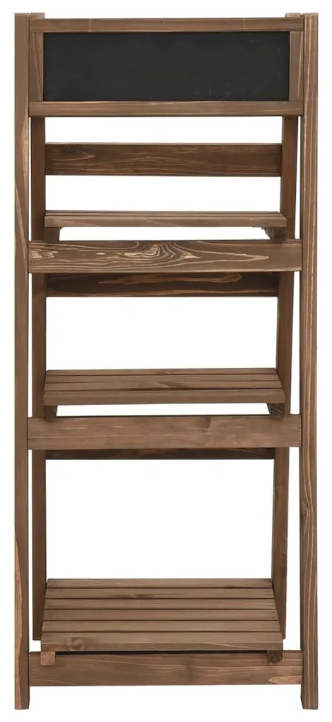 Suporte plantas c/ quadro-negro 3 prateleiras 40x30x90 cm abeto