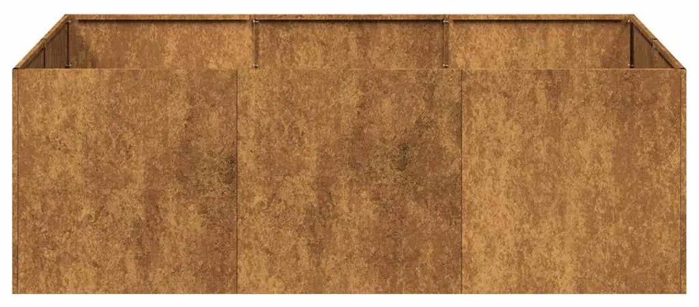 Floreira enferrujada 120x80x40 cm aço resistente