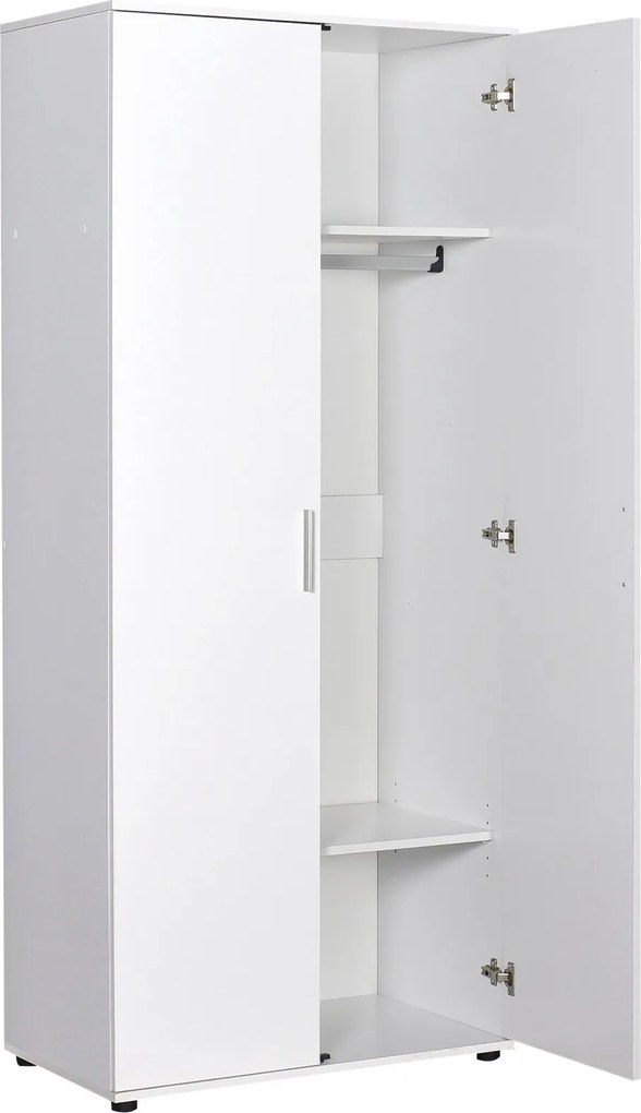 Roupeiro "Aurelio" – Branco – 80 x 187 x 47 cm – Design Moderno