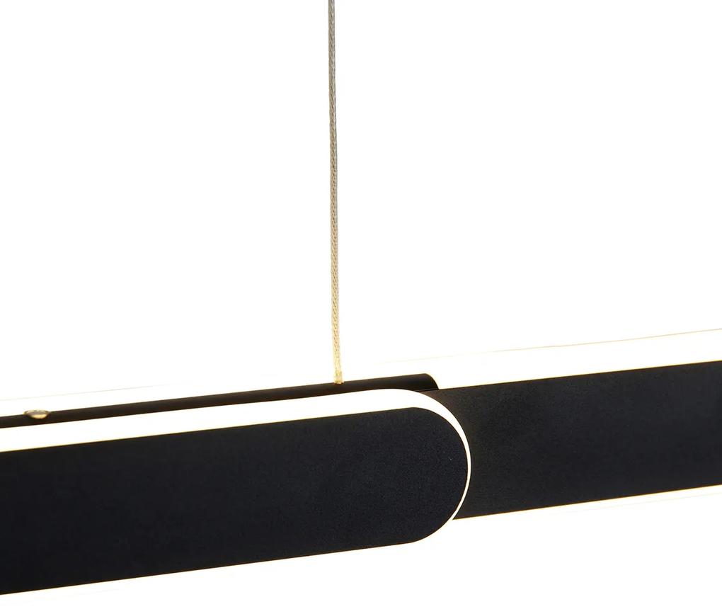 Candeeiro suspenso preto com LED regulável em Kelvin ajustável - Yipke Design