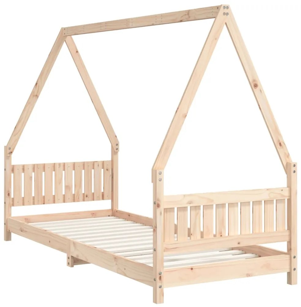 Estrutura de cama infantil 80x200 cm madeira de pinho maciça