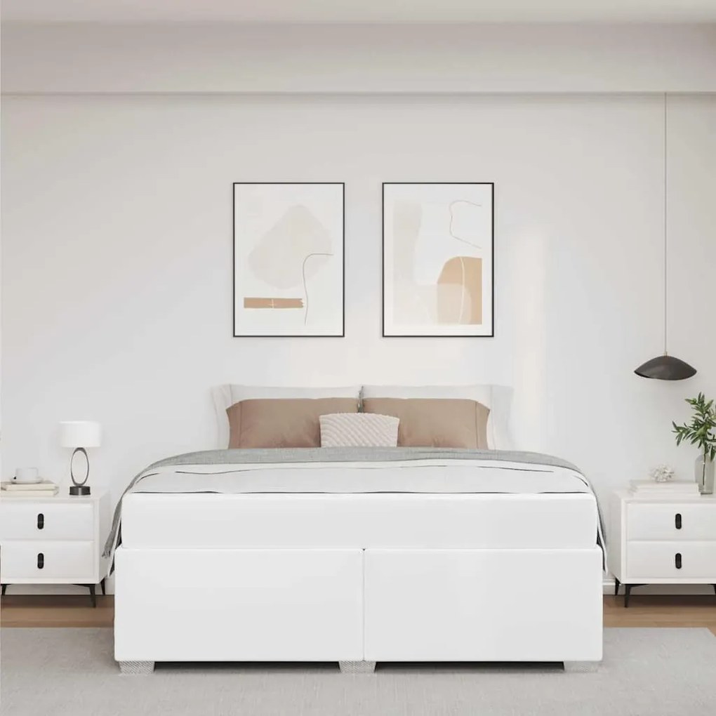 Estrutura da Cama Outros Branco 180 x 200 cm Couro sintético