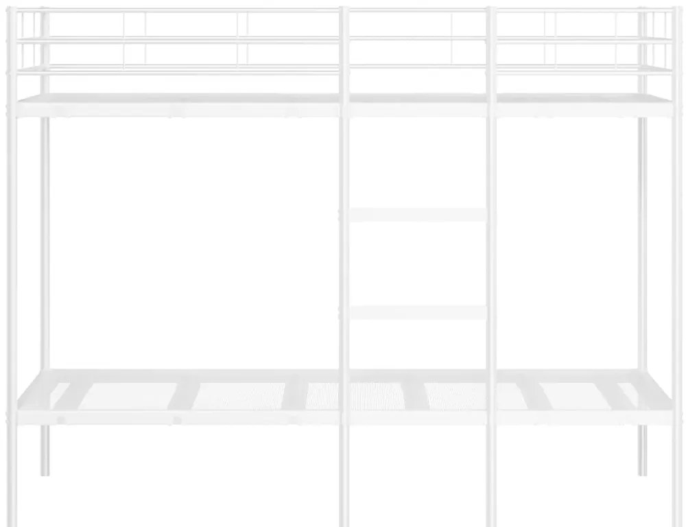 Beliche sem colchão 100x190 cm aço branco