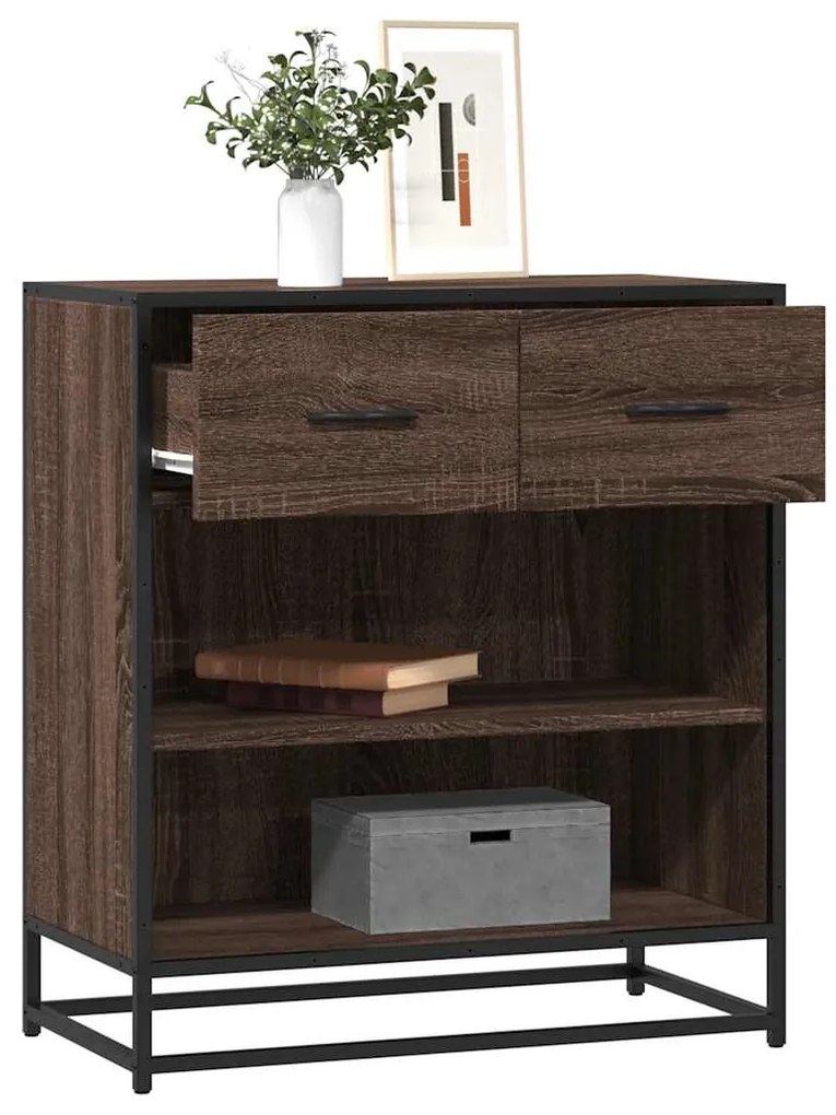 vidaXL Aparador 68x35x76 cm deriv. de madeira carvalho castanho