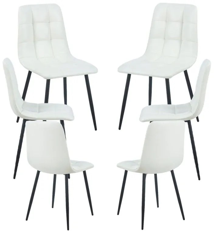 Pack 6 Cadeiras Stuhl Couro Sintético - Branco