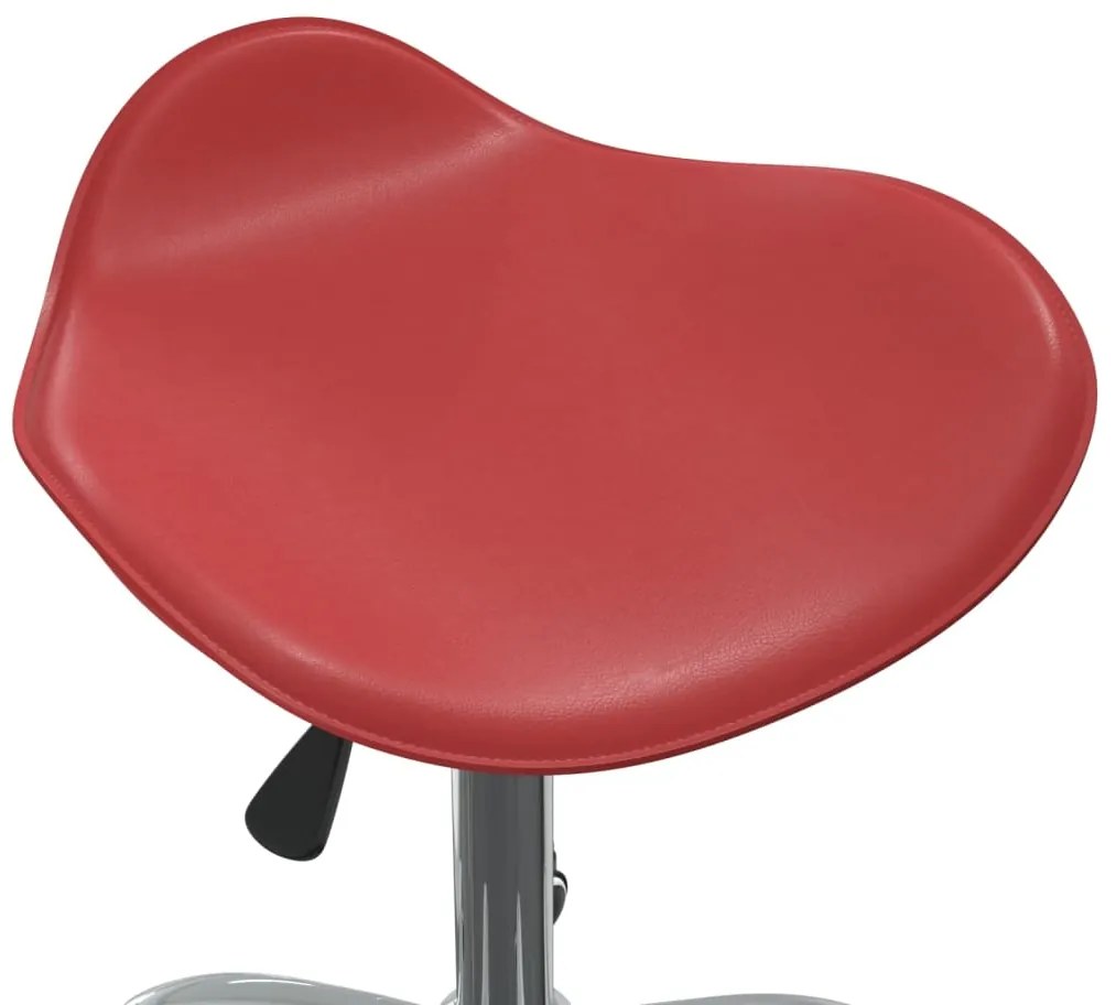 Banco de salão/spa couro artificial vermelho tinto