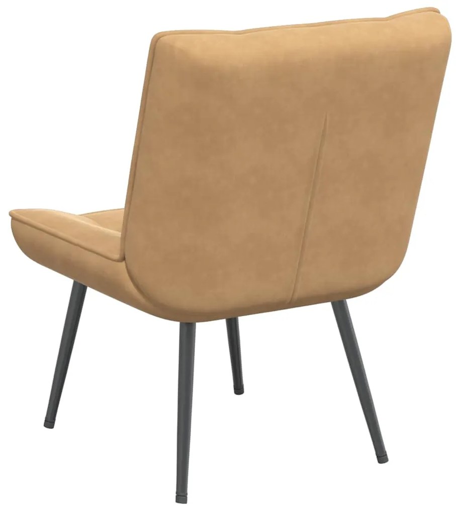 Cadeira de relaxamento 64x74x84 cm veludo castanho