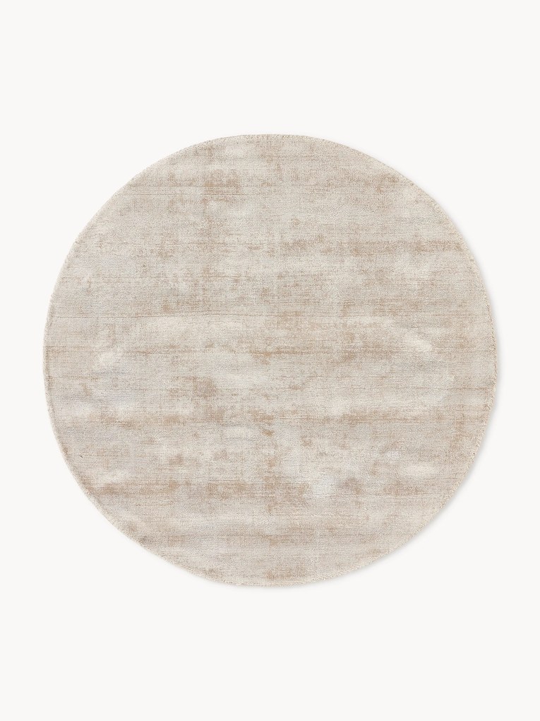 Tapete redondo artesanal em viscose Jane