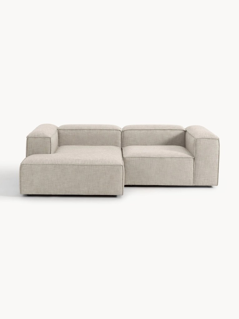 Sofá de canto modular em mistura de linho Lennon (3 lugares)
